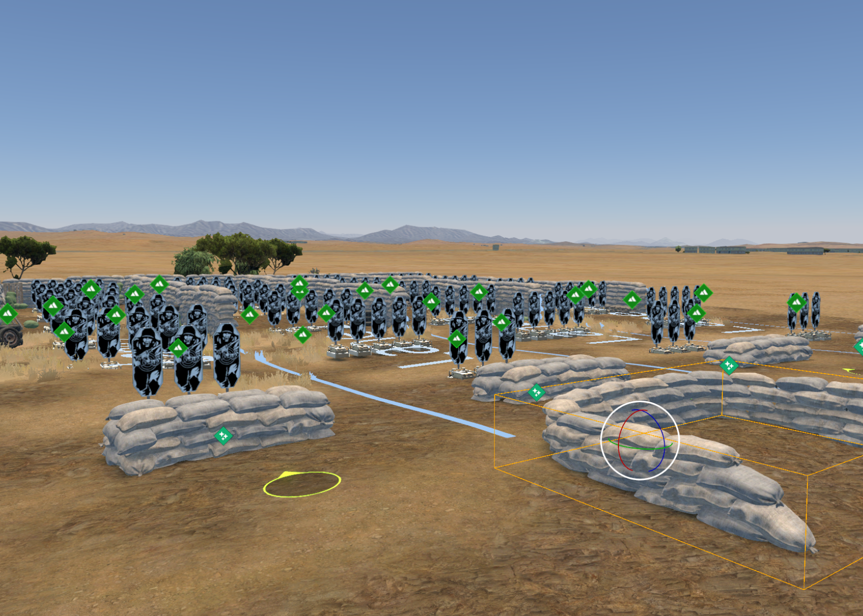 The scenario editor enables precise design and visual construction of complex scenarios.