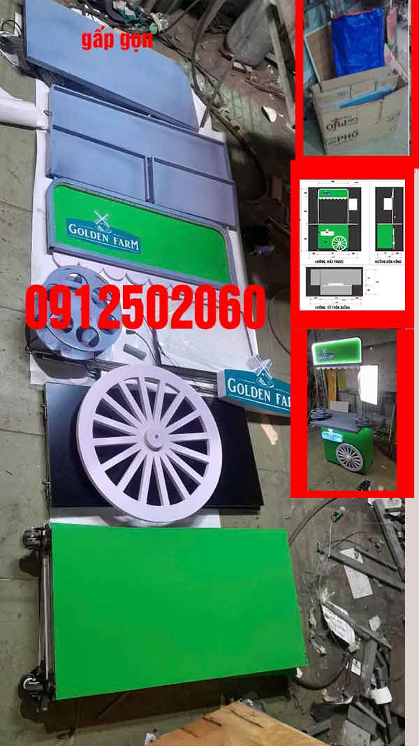 Xe bán hàng gấp gọn