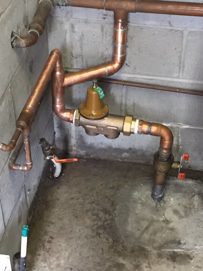 Plumbing indoor piping. 