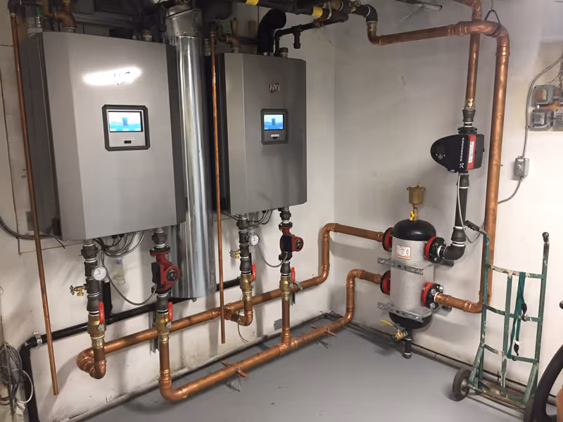 Residential plumbing and heating systems.