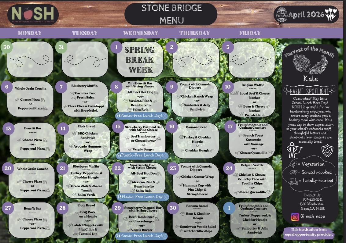 Calendar of September 2025 NOSH meals