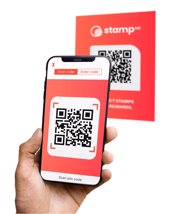 Scanning the stamp code through the stamp me app