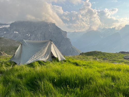 Camping in Swiss Alps with Durston X-Mid 2