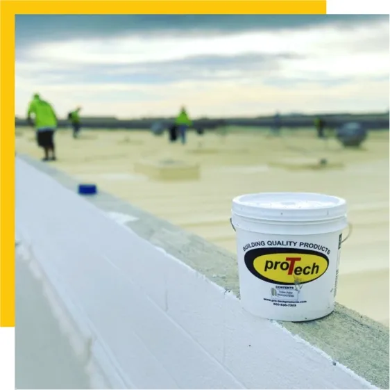 pro-tech bucket on job site