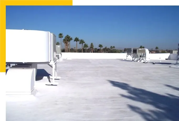 white spray foam roof