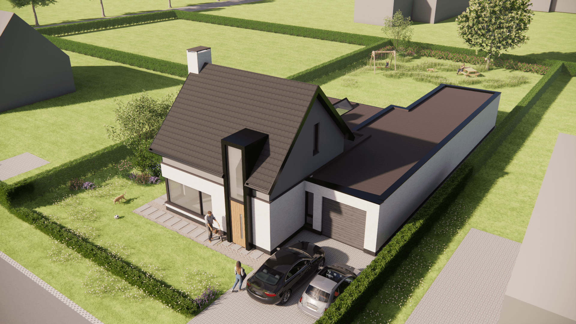 Vrijstaand Modern Zadeldak Kavel (Bouwnr. 3)