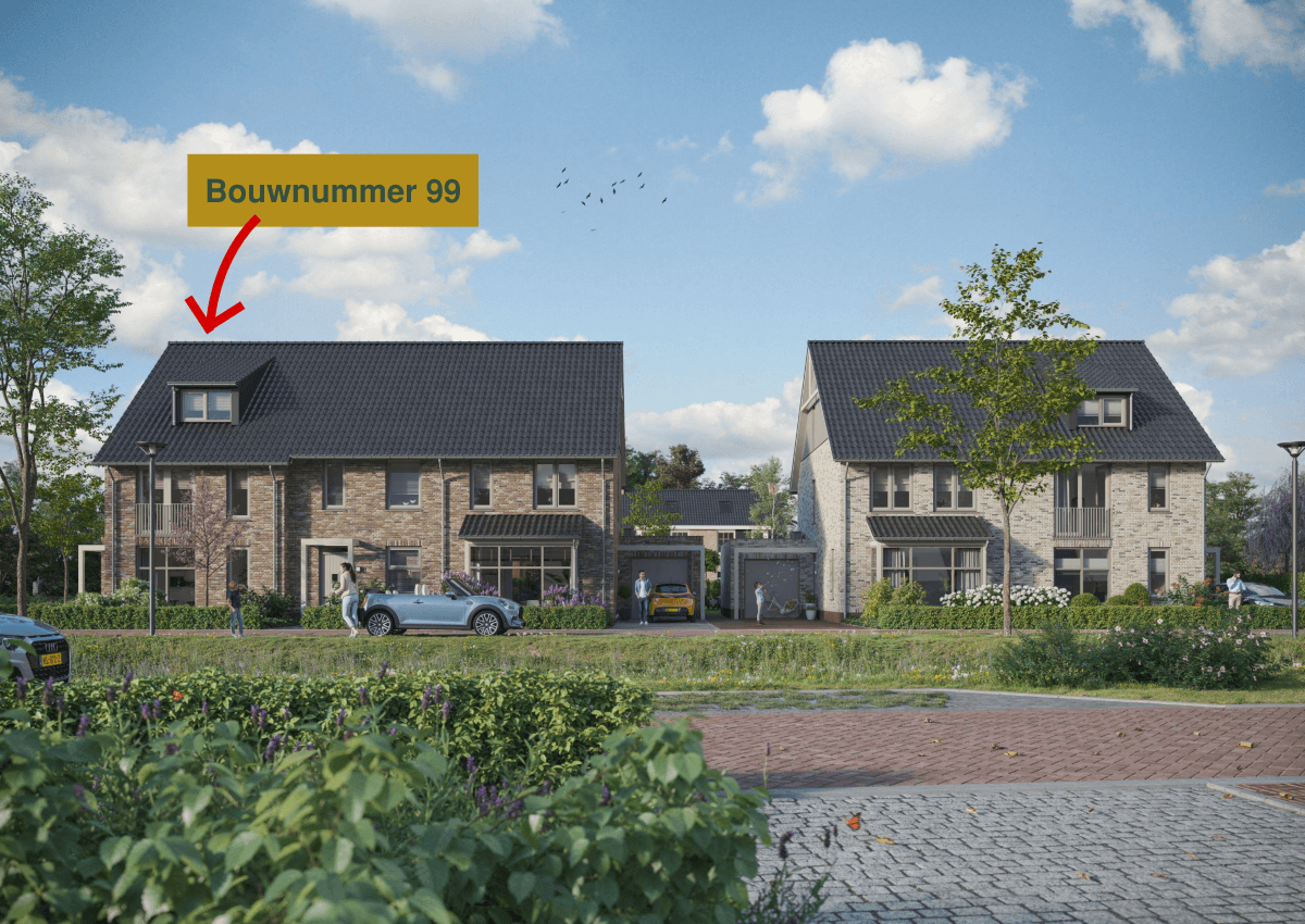 Drie-onder-één-kapwoningen | Type O  (Bouwnr. 87)