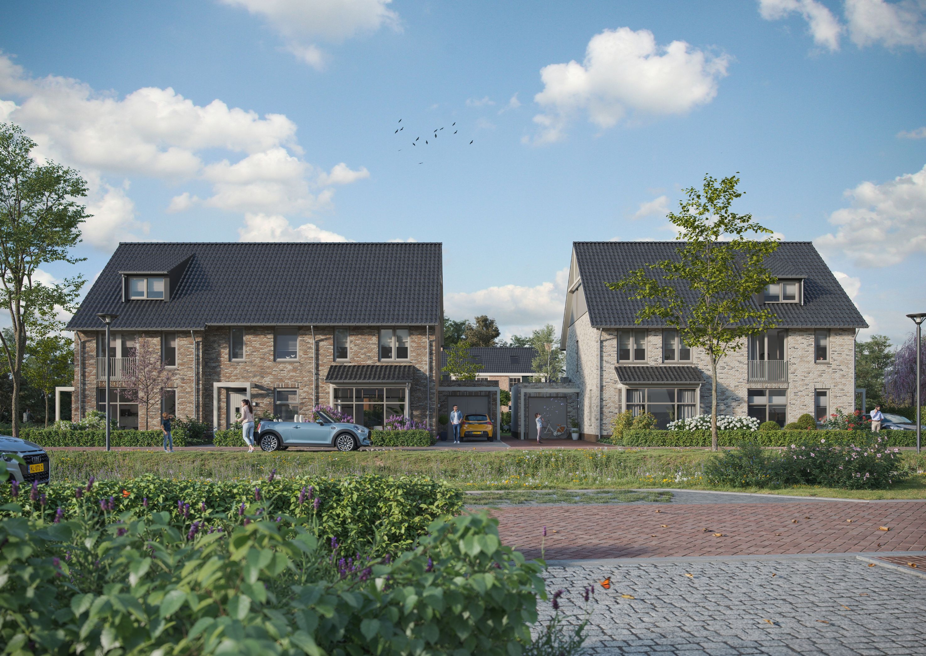 Drie-onder-één-kapwoningen | Type O  (Bouwnr. 100)