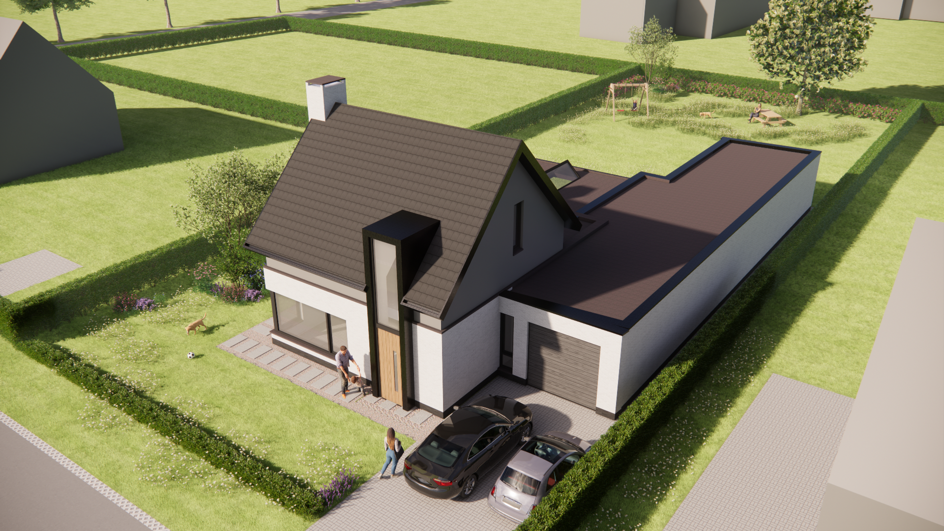 Vrijstaand Modern Zadeldak Kavel (Bouwnr. 3)