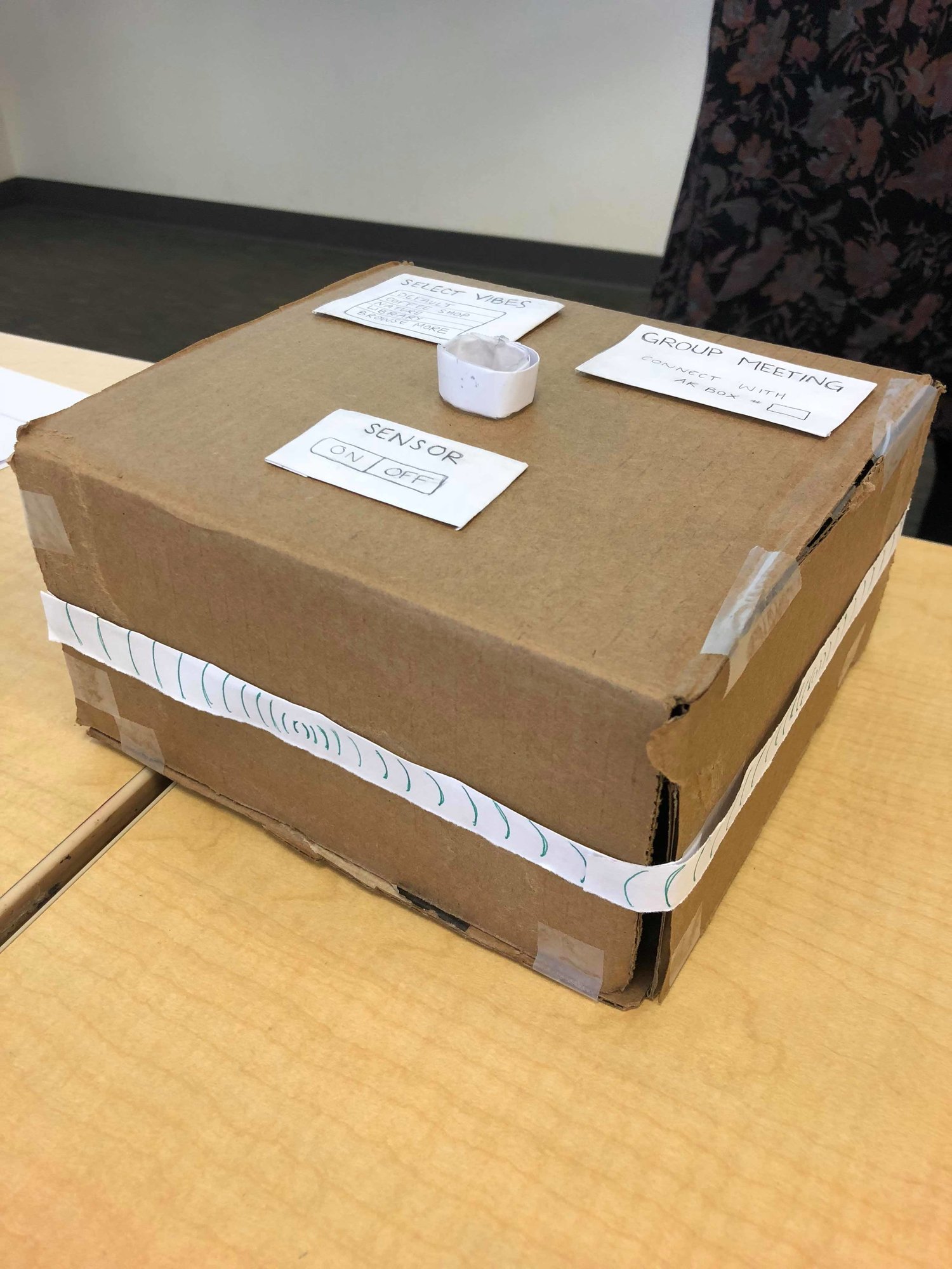 Low fidelity prototype of a VR box