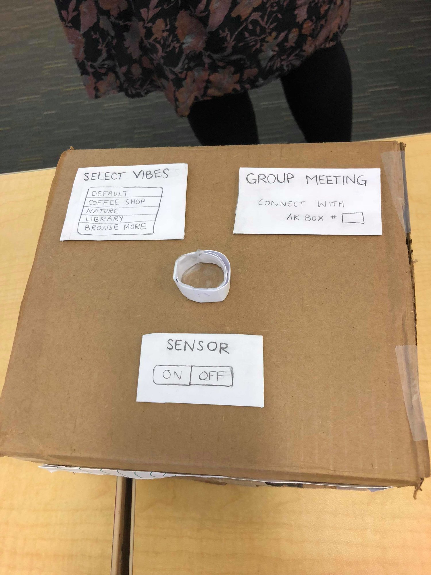 Low fidelity prototype of a VR box