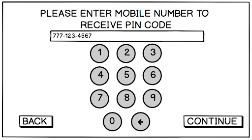 Example of prototype with pincode