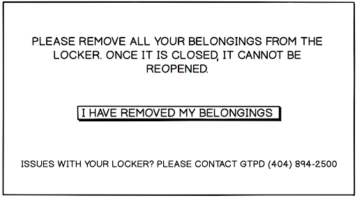 Example of prototype showing locking screen