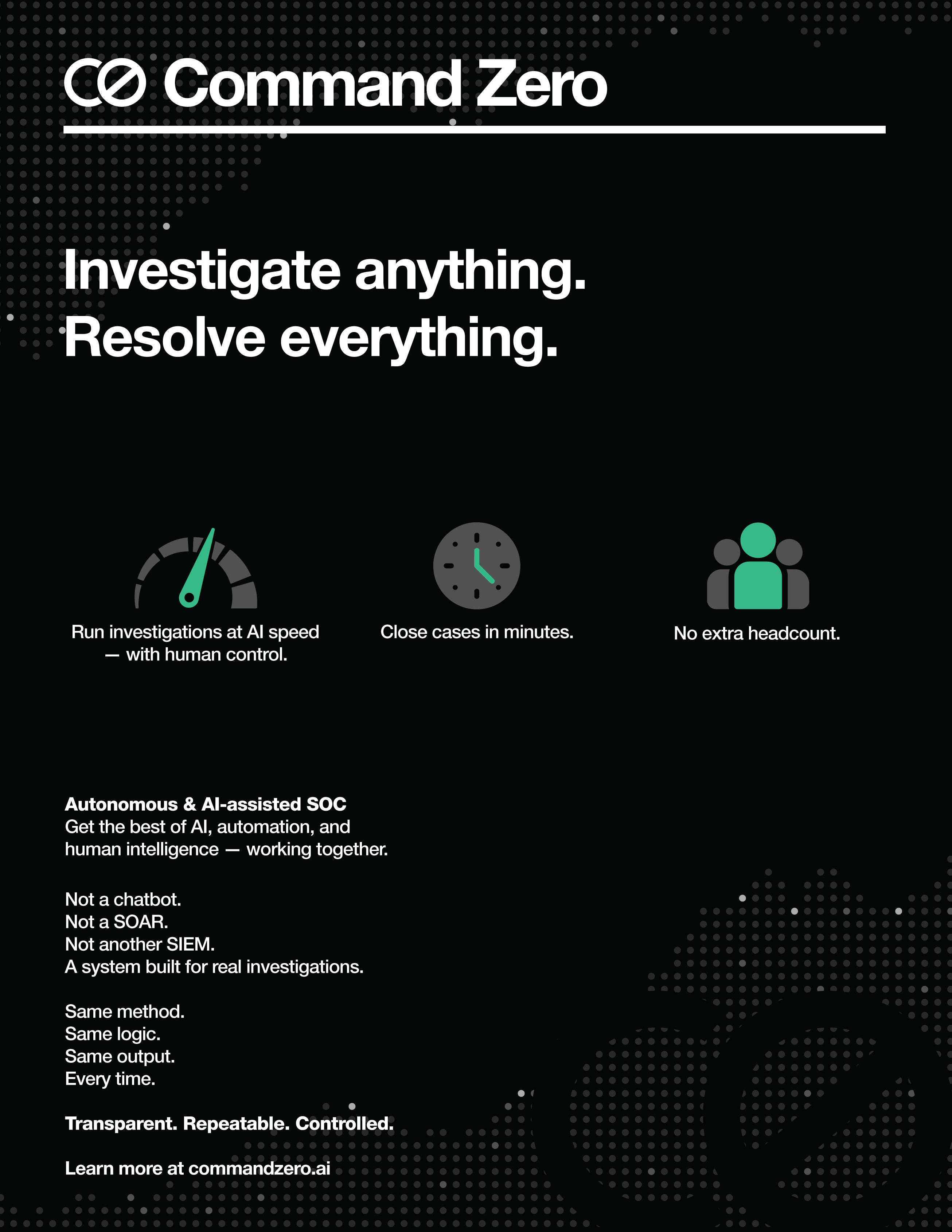 Command Zero product brief: Investigate anything. Resolve everything.