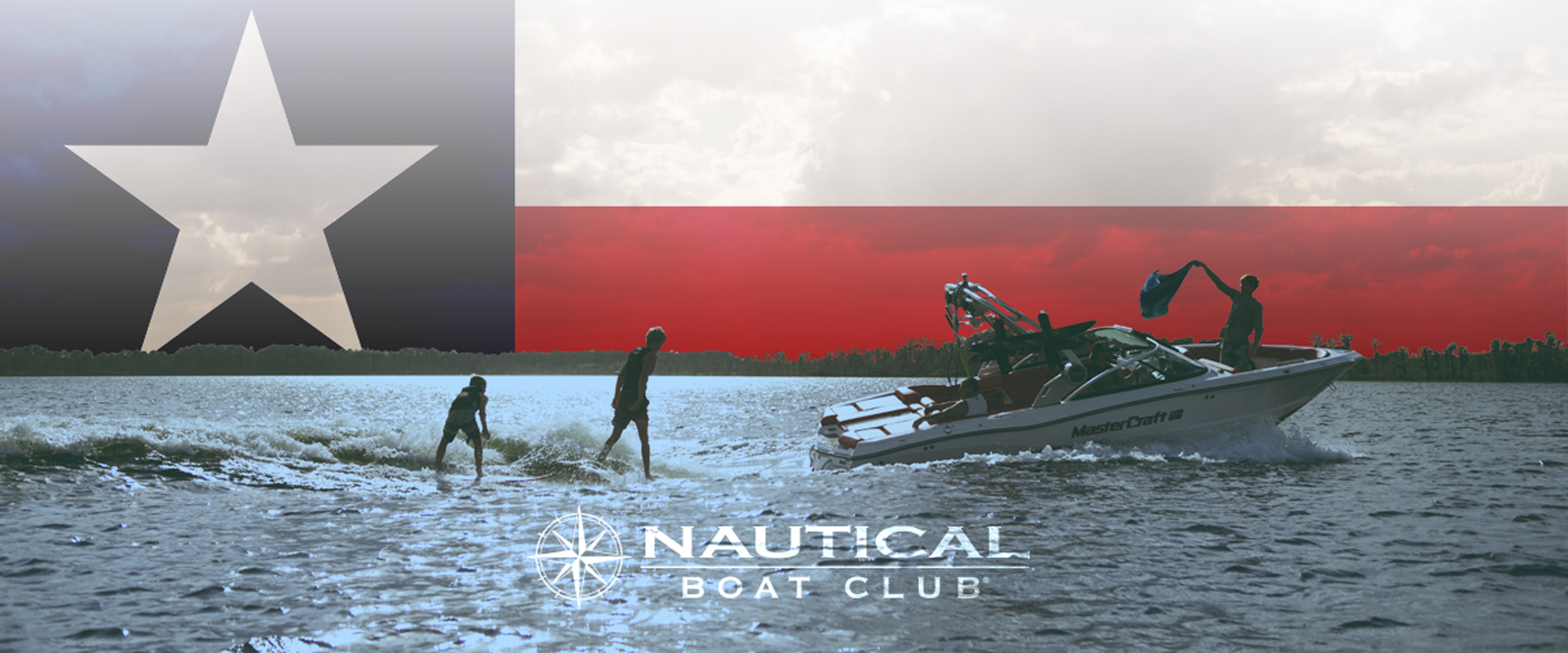 Lone Star Special email header with Texas flag and wakeboarders