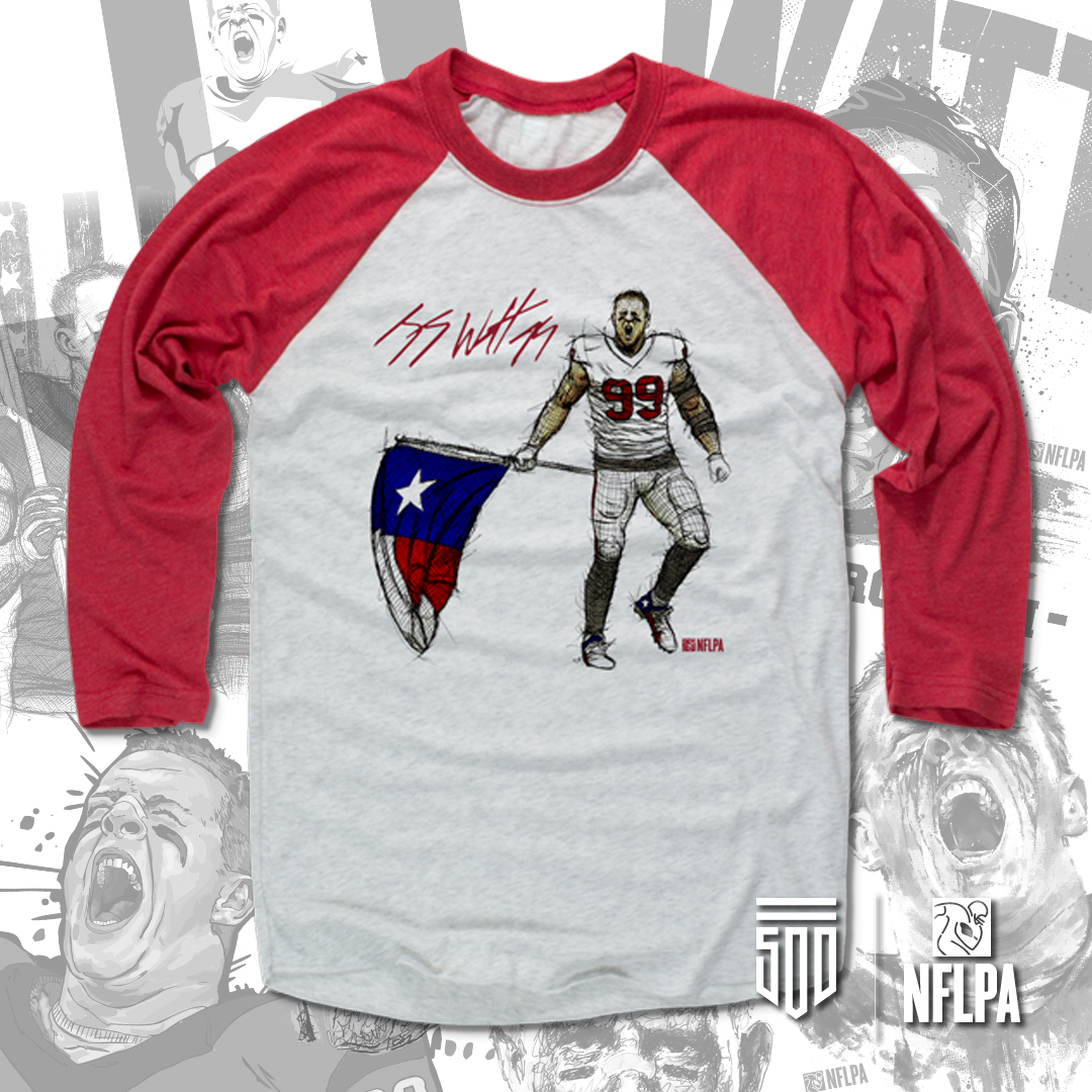 J.J. Watt Strong illustrated raglan shirt