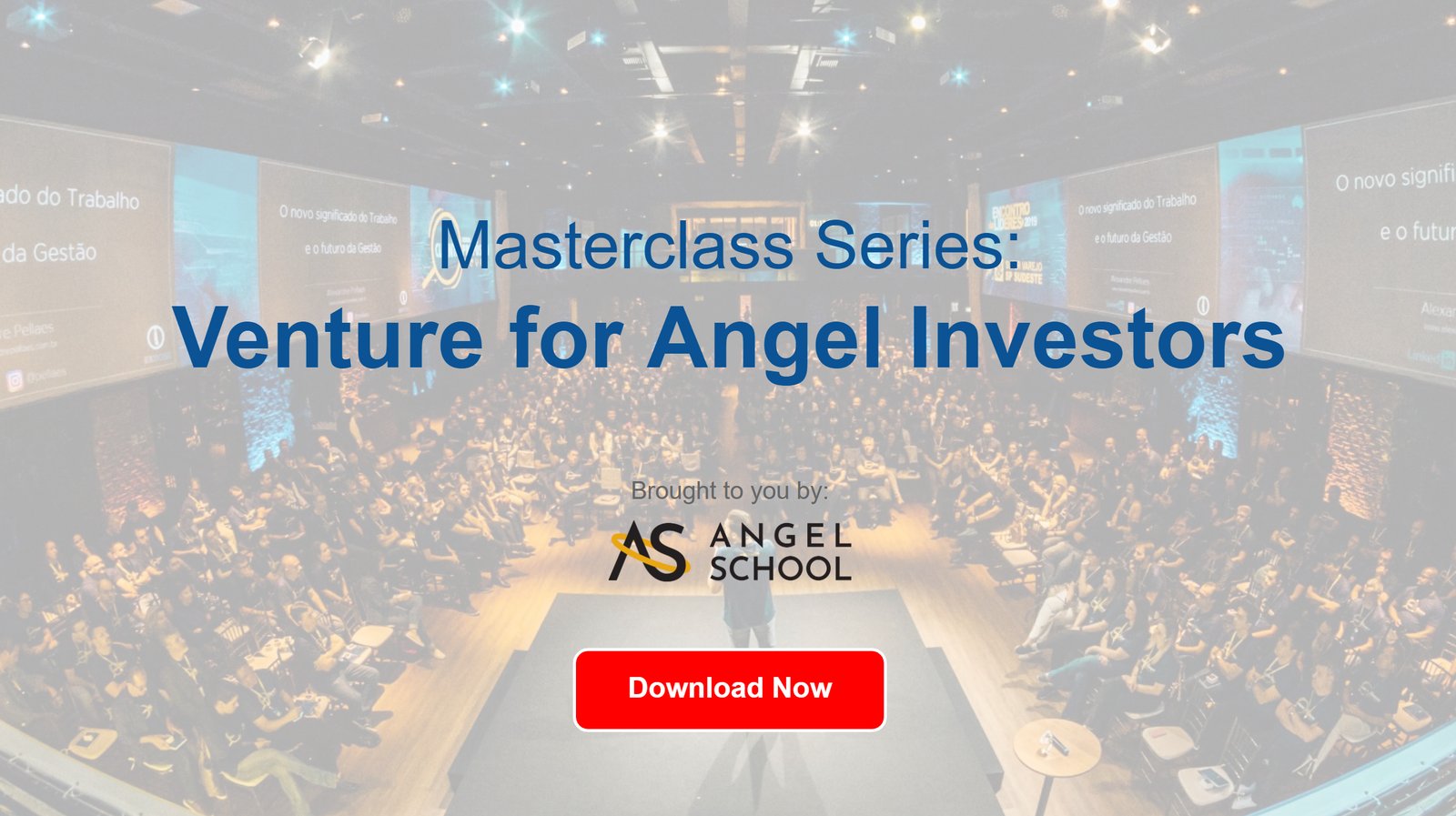 Angel School masterclass banner for Venture for Angel Investors.
