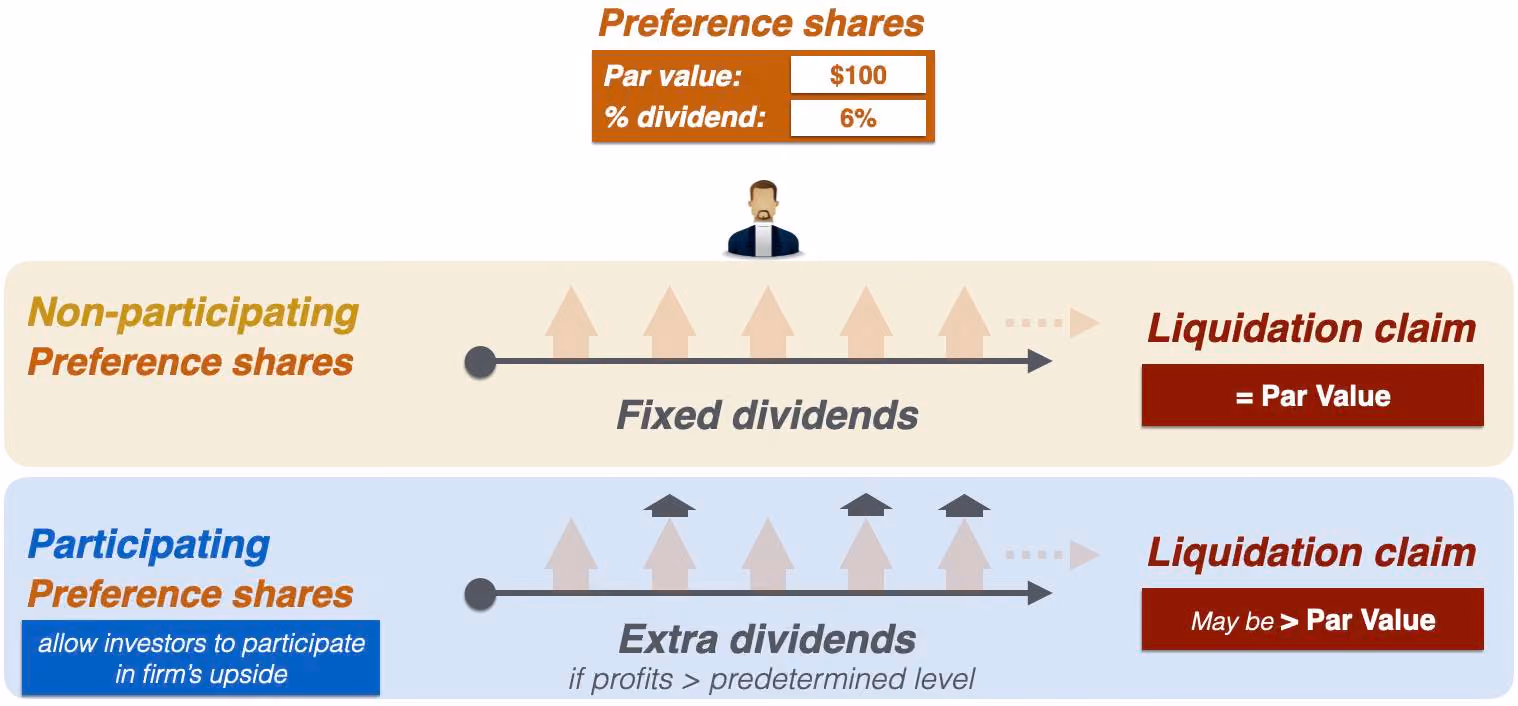 non participating preference shares