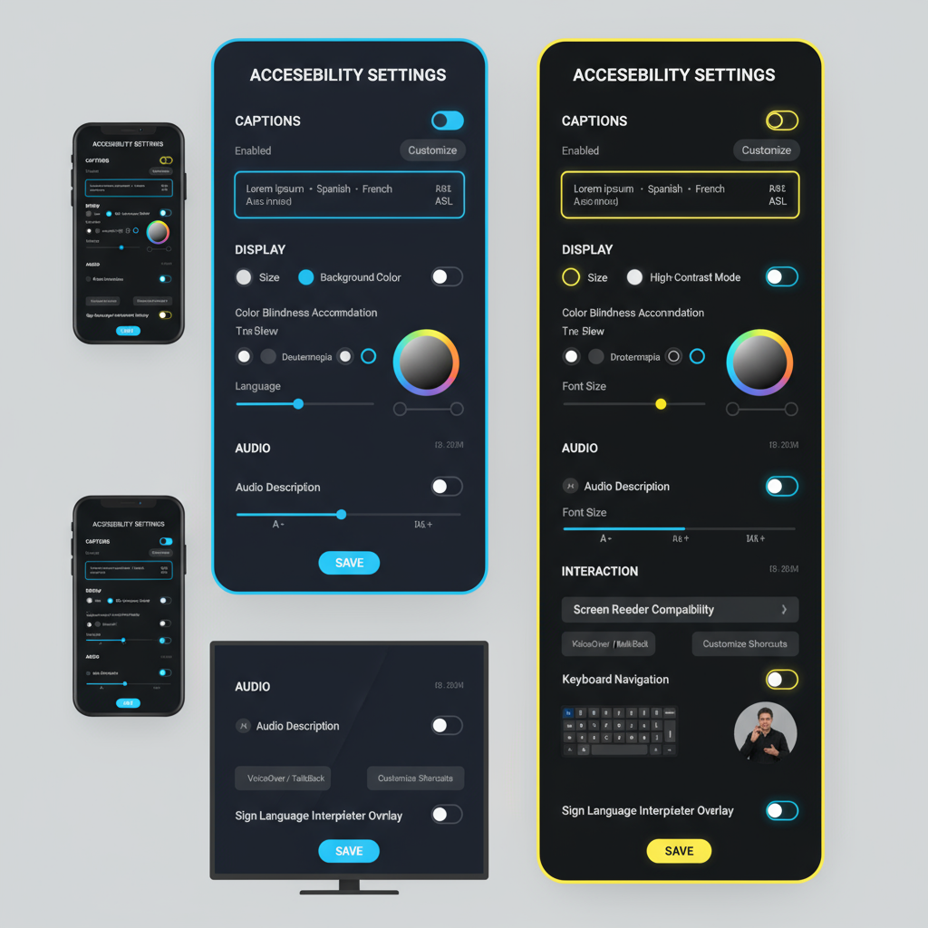 Accessibility Features Interface