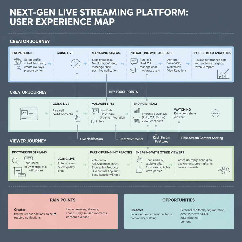 Next-Gen Live Streaming UX Map