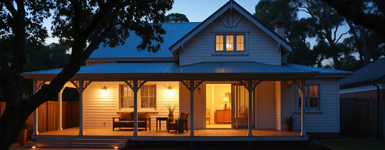Restored heritage home in Australia with preserved architectural features and modern interior updates
