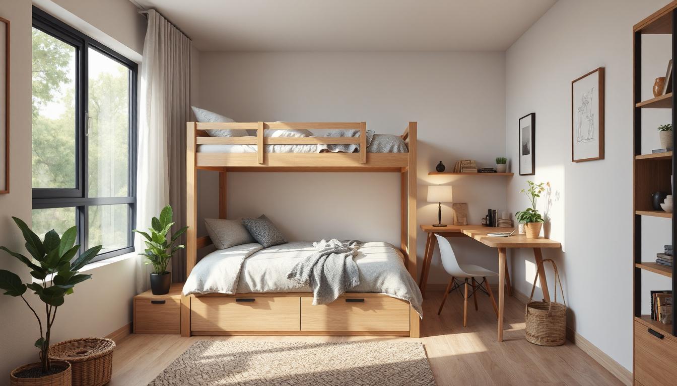 Modern Australian living room designed as a multi-functional space with modular furniture, smart storage, and defined zones.