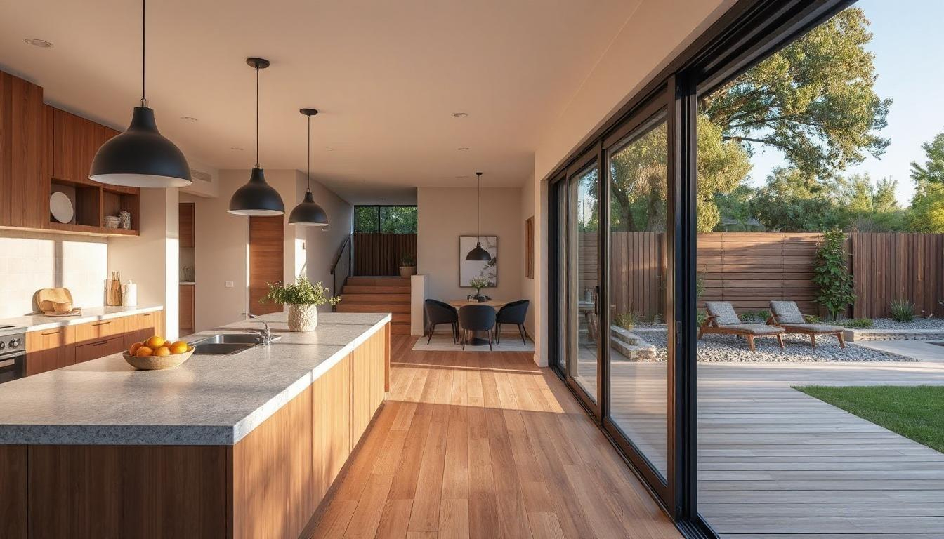 Modern Australian home renovation featuring updated kitchen, open-plan living, and outdoor entertaining area designed to increase resale value