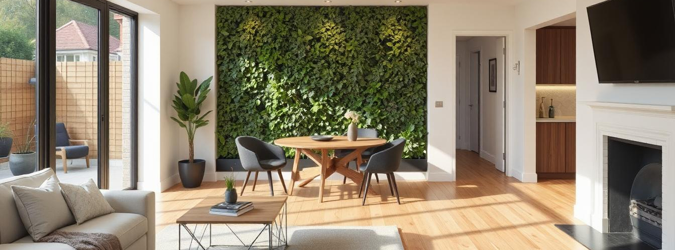 Green roof and living wall installation on a modern UK home