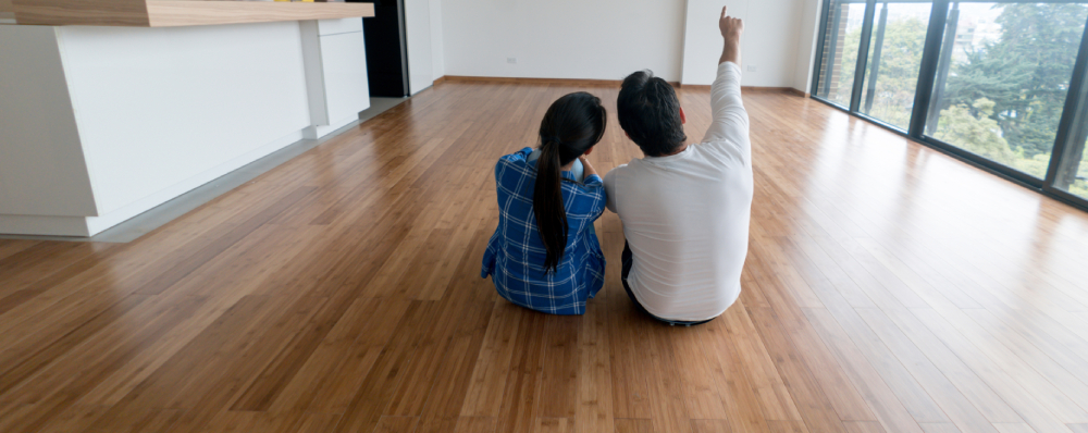 Modern New Zealand home interior showing different flooring types in open-plan living space