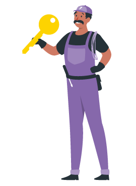 Illustration of Locks, Keys & a Shield symbolizing a secure master key system.