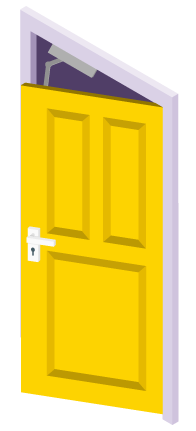 Illustration of Door with Door Closer