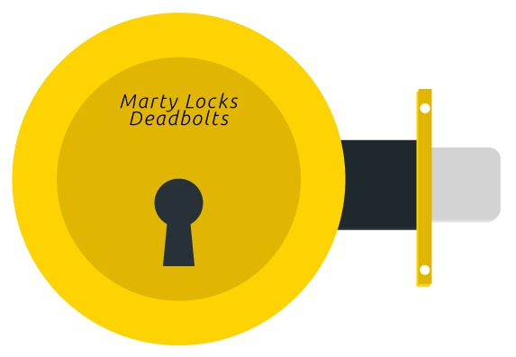 Marty Locks Yellow Deadbolt