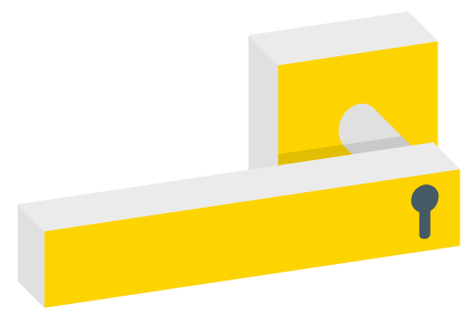 Marty Locks Yellow Residential Lever