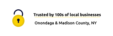 Illustration saying "Trusted by 100s of local in Onondaga & Madison County, NY".