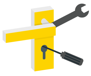 Illustration of commercial lever repair.