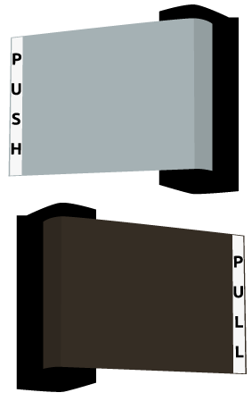 Illustration of Push Paddles in 2 colors.