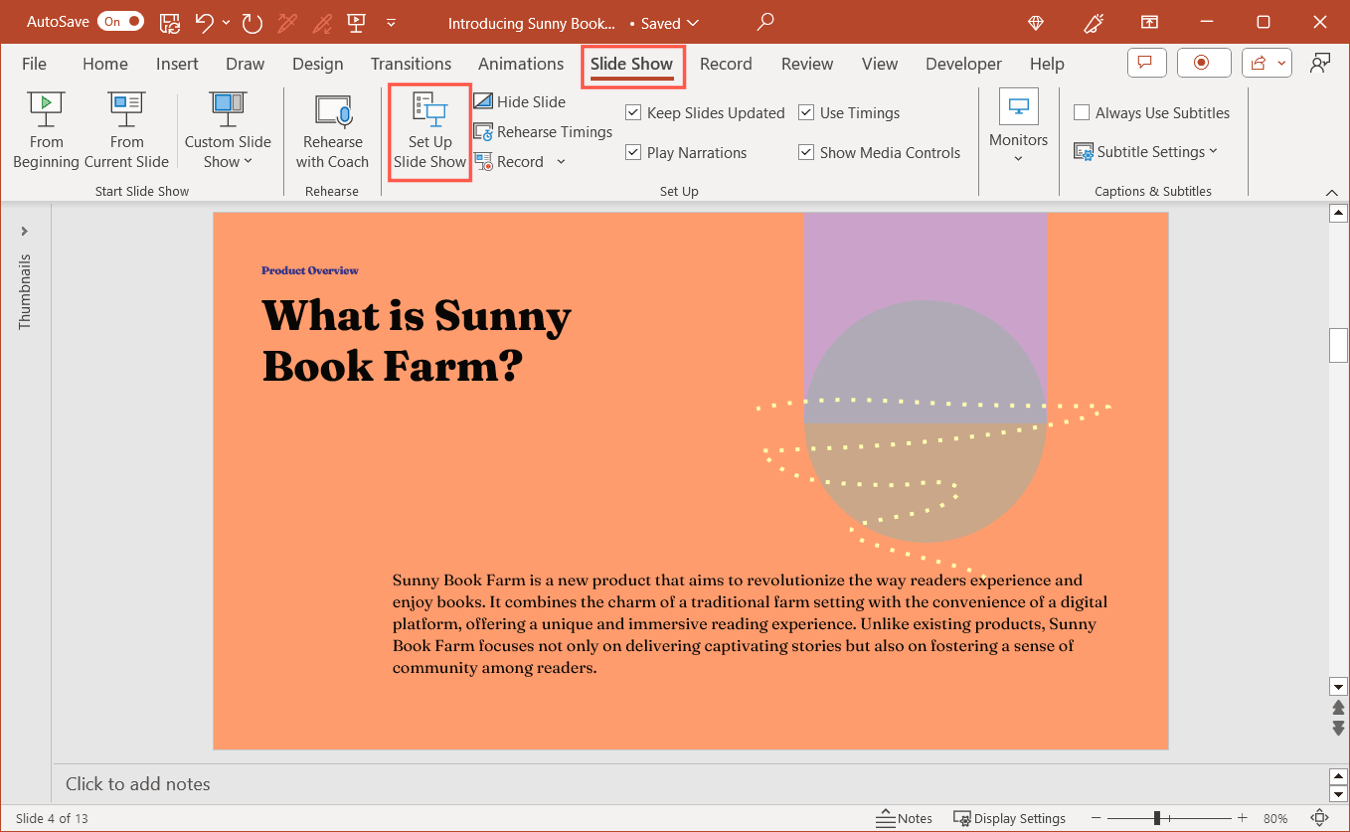 how to make a powerpoint presentation loop without clicking