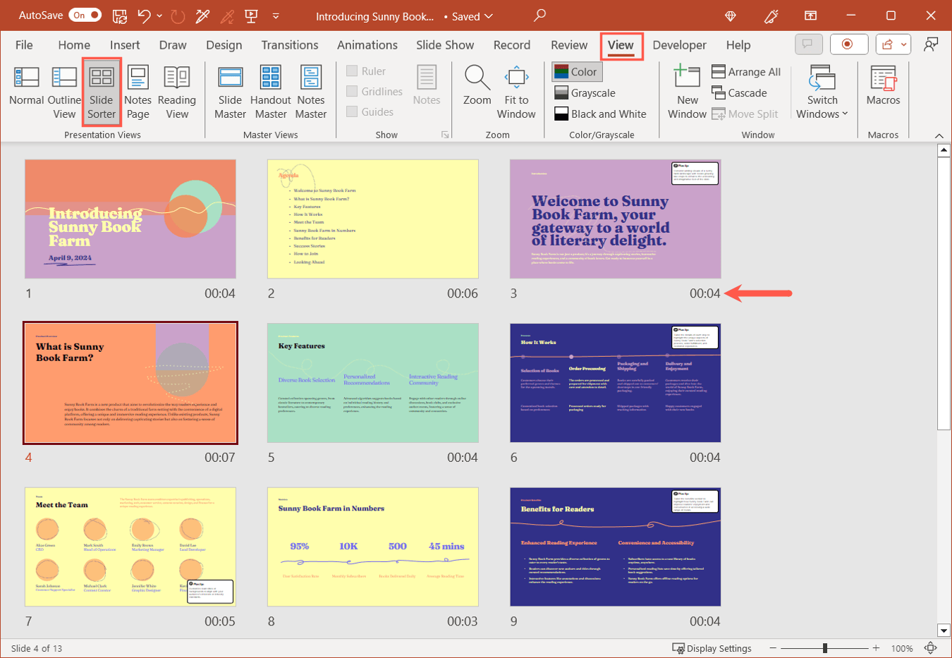 make powerpoint presentation run automatically