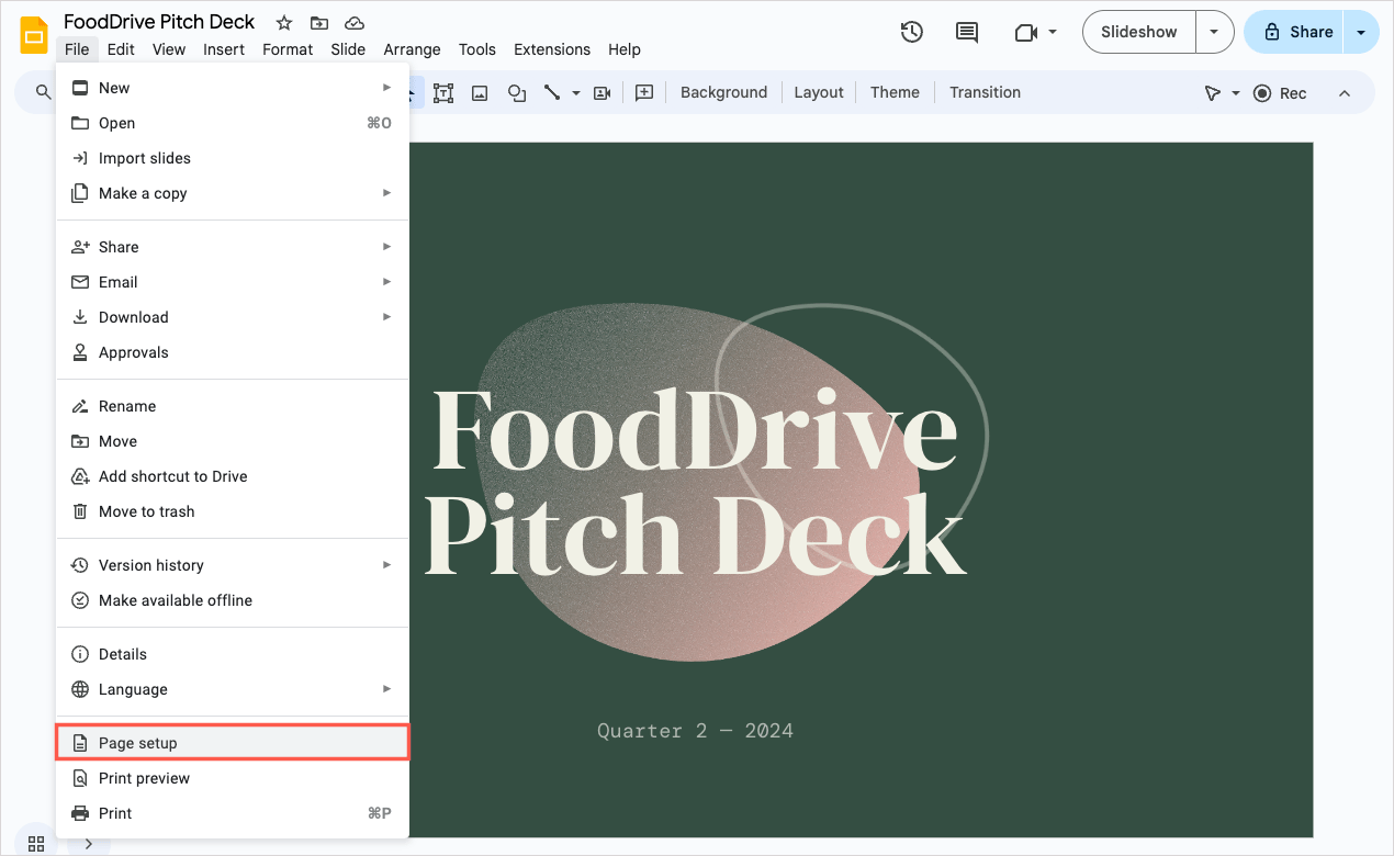 google slides presentation dimensions