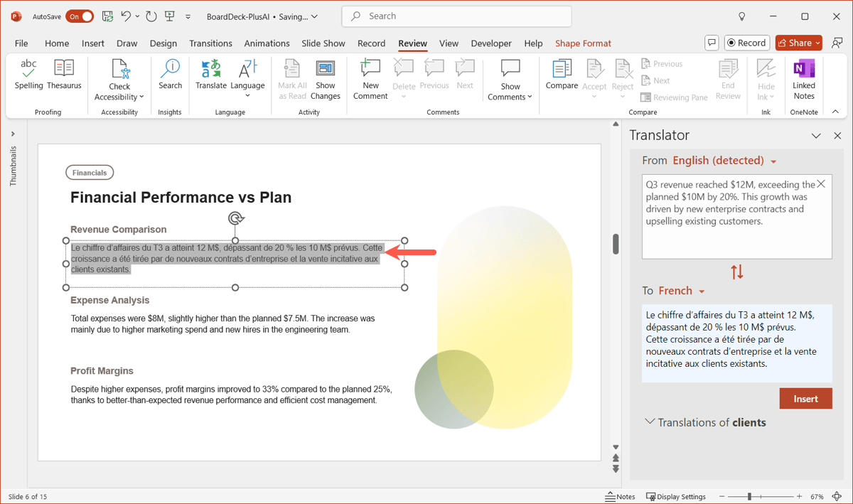 can you translate a powerpoint presentation