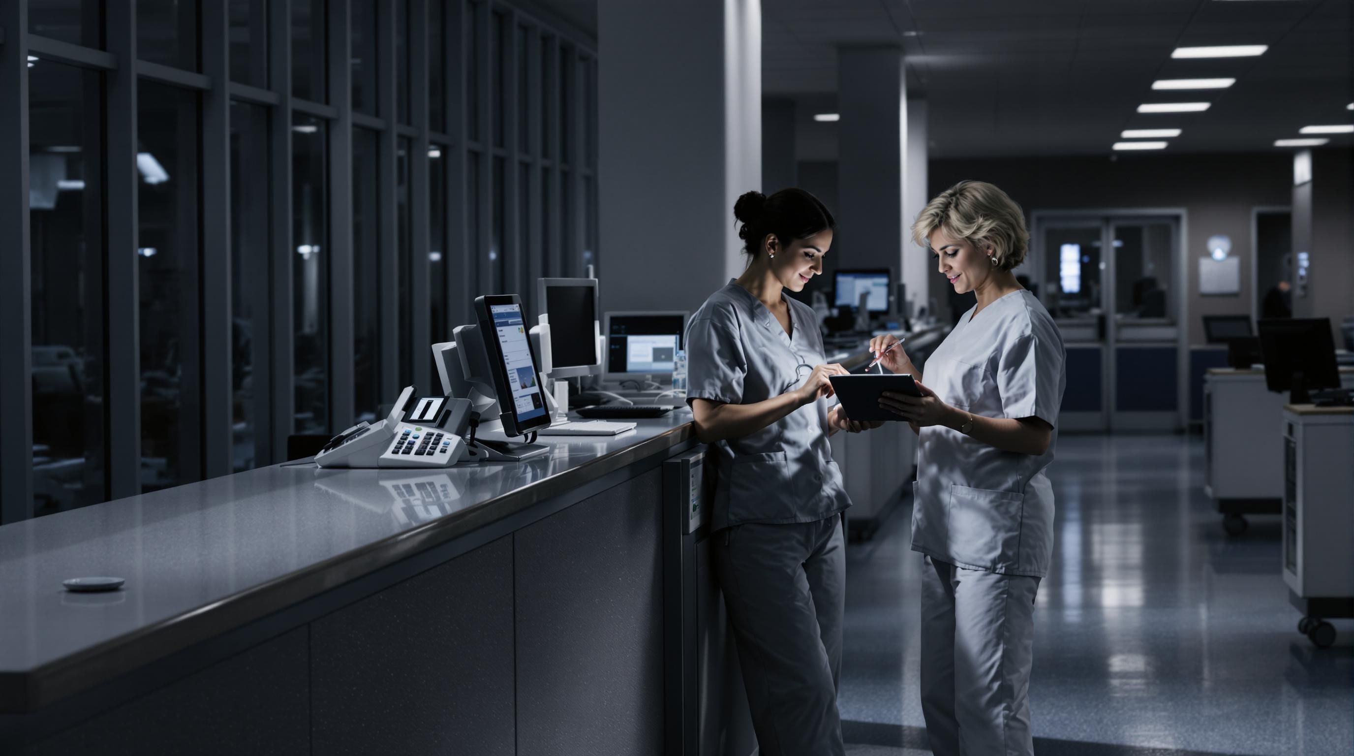 nurses looking at ehrs