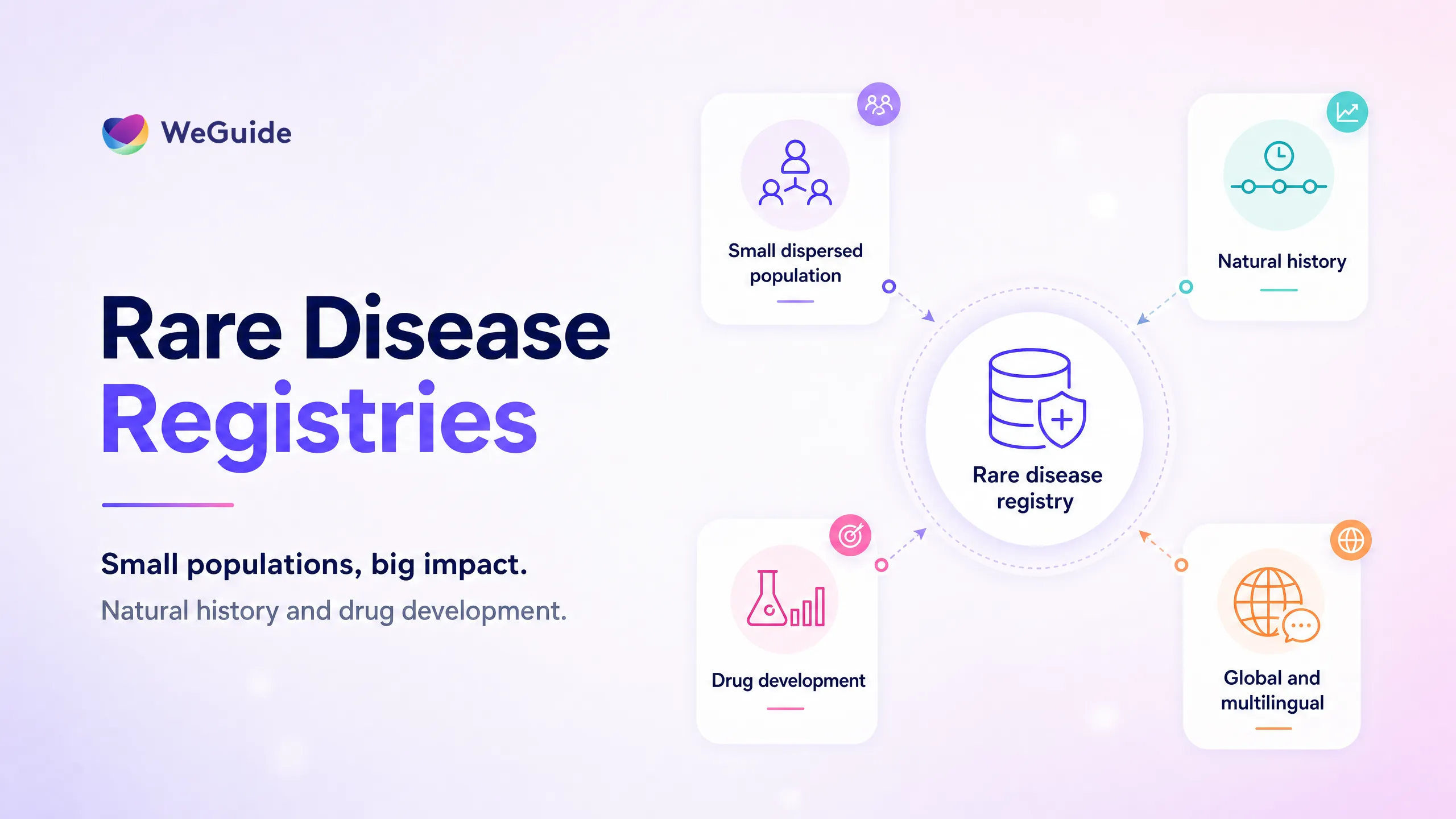 Concept map of rare disease registries supporting natural history studies and drug development for small populations