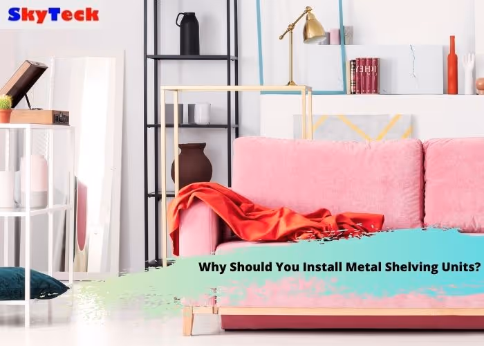 metal shelving unit