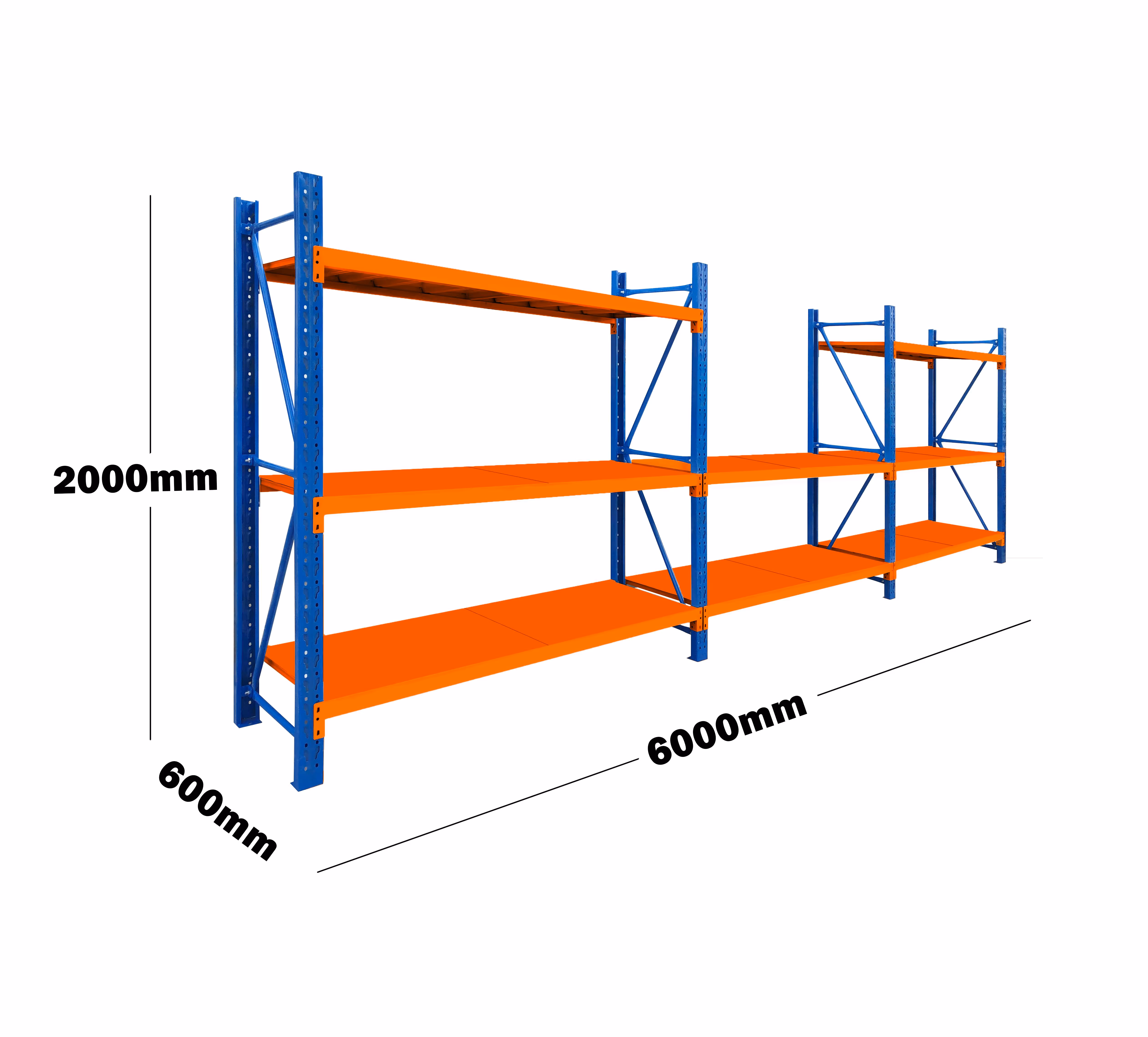 6M Metal Garage Shelving + Workbench Package GP620BO (Blue & Orange)