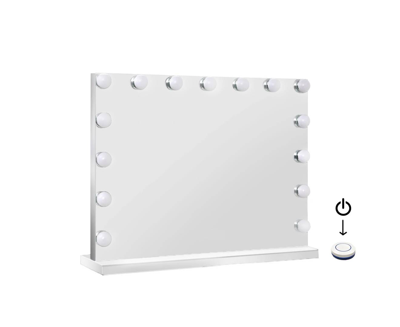 WHITE MAKE-UP LED VANITY HOLLYWOOD 15 BULBS LIGHT MIRROR KL-DS09