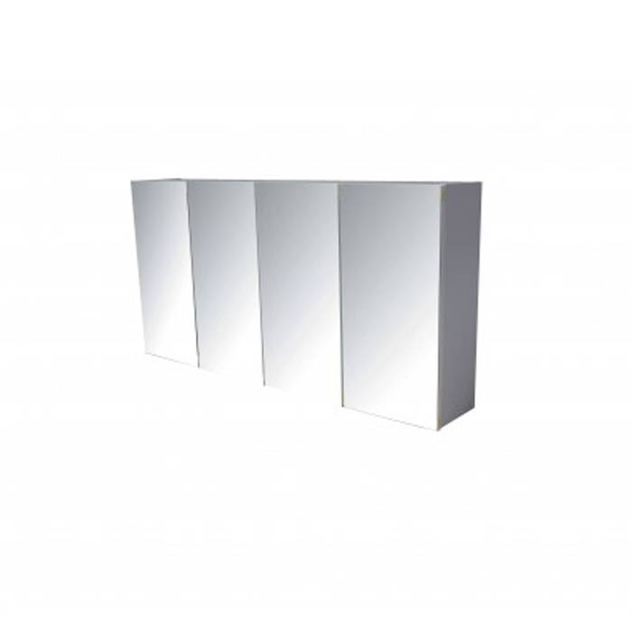 WALL-MOUNTED 4 DOOR MIRRORED BATHROOM CABINET KL015