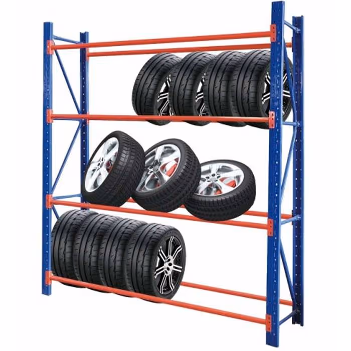 Heavy Duty Tyre Rack 2M x 2.4M Blue & Orange