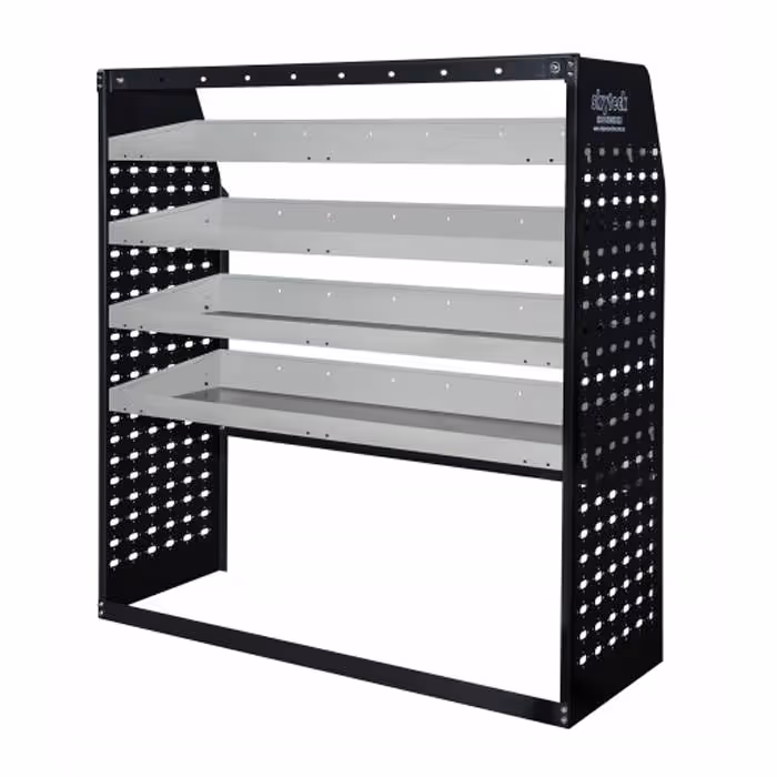 METAL VAN SHELVING 4 TIER SHELF COMPLETE UNIT 85CM X 117CM X 43CM VS001