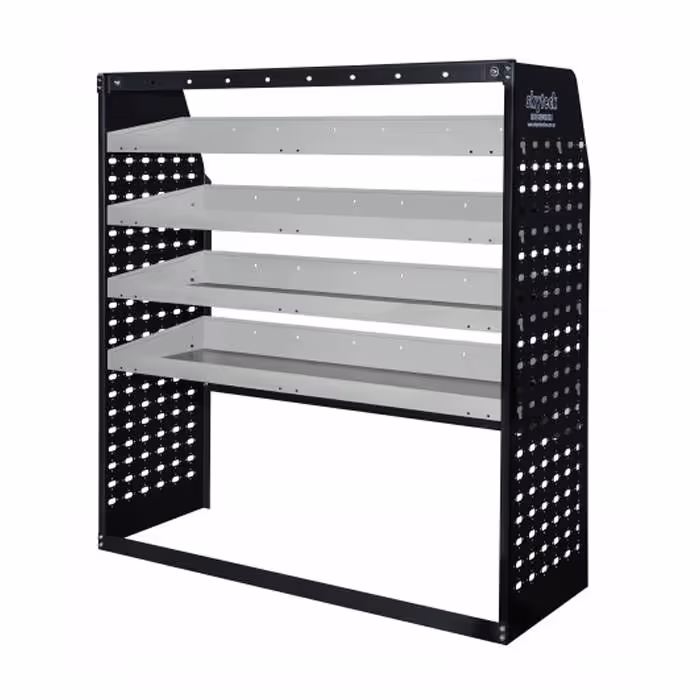 METAL VAN SHELVING 4 TIER SHELF COMPLETE UNIT 108CM X 129CM X 43CM VS006