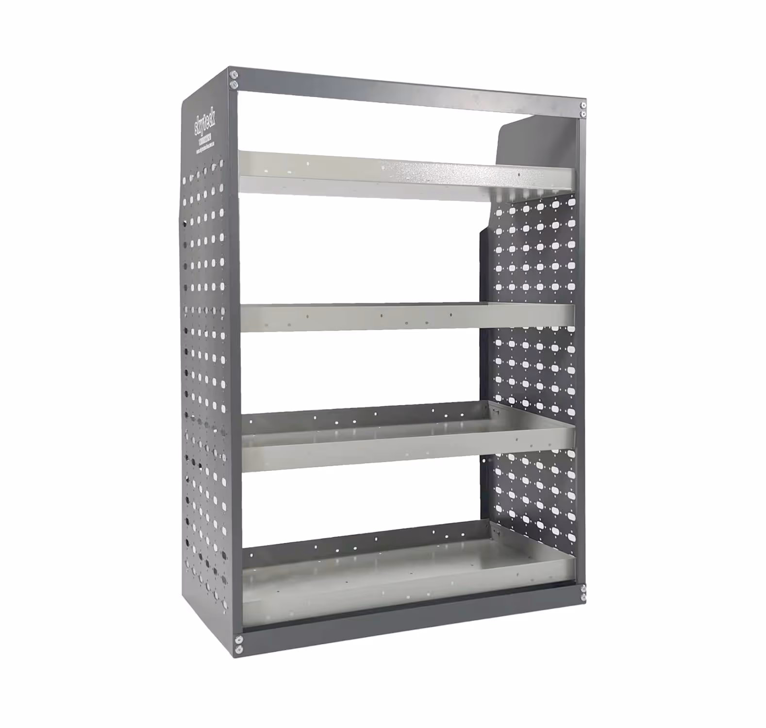 METAL VAN SHELVING 4 TIER SHELF COMPLETE UNIT 85CM X 148CM X 43CM VS1481
